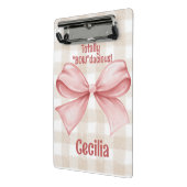 "Bowdacious gingham" mit Aquarellbogen-Klassiker Mini Klemmbrett (Gewinkelt2)