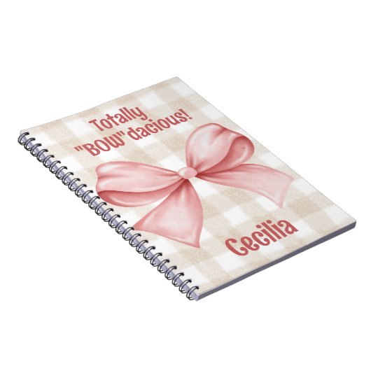 "Bowdacious gingham" mit Aquarellbogen-Klassiker Notizblock (Rechte Seite)