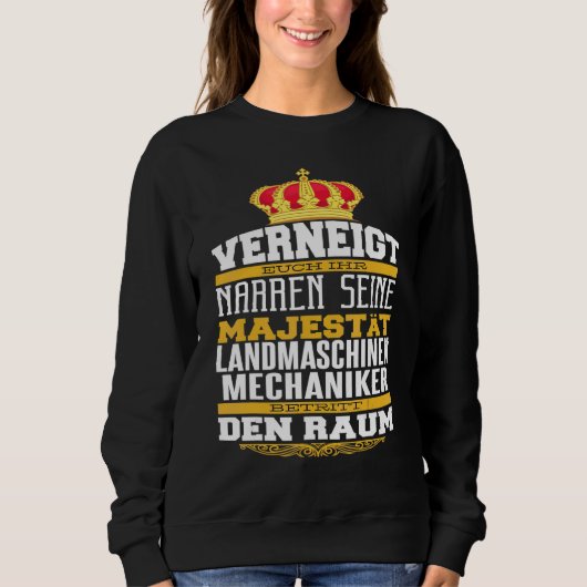 Bowdown Sie dummen Landmaschinen Mechan Sweatshirt (Vorderseite)