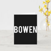 Bowen - Cool New Funny Name Fan Gift Tee  Karte (Gelbe Blume)