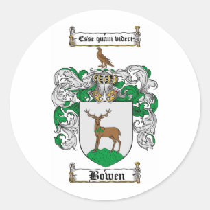 BOWEN FAMILIENWAPPEN - BOWEN WAPPEN RUNDER AUFKLEBER