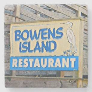 Bowens Insel-Restaurant, James-Insel, Charleston Steinuntersetzer