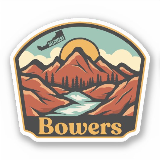 Bowers, Delaware Aufkleber (Vorderseite)