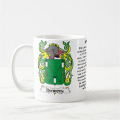 Bowers-Familien-Wappen Tasse (Links)