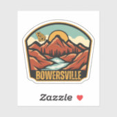 Bowersville, Georgien Aufkleber (Blatt)