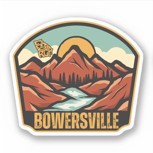 Bowersville, Georgien Aufkleber (Vorderseite)