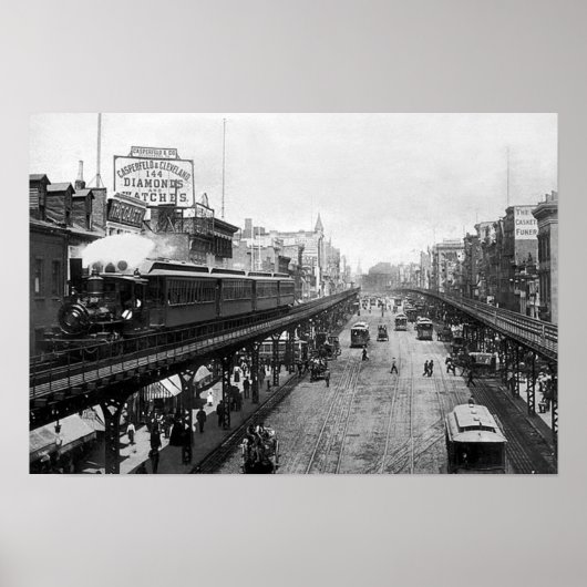 Bowery at Grand Street, New York 1895 Poster (Vorne)