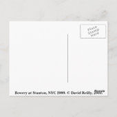 Bowery bei Stanton, NYC 2009. Postkarte (Rückseite)