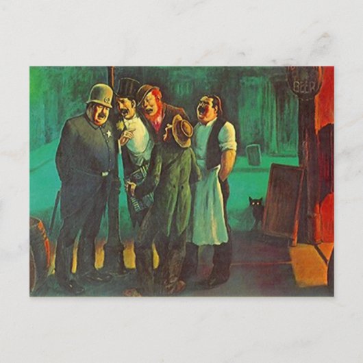 BOWERY FREUNDE IN EINER ALTEN NACHBARSCHAFTSKARTE POSTKARTE (Vorderseite)