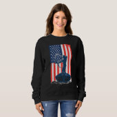 Bowfish American Flag Fish Bow Jagen Sweatshirt (Vorne ganz)