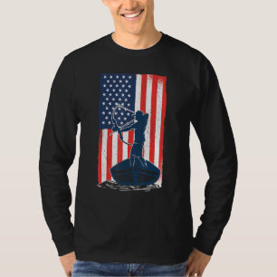 Bowfish American Flag Fish Bow Jagen T-Shirt