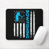 Bowfish US-Flagge Vintage Fischerei Bowfish Hunter Mousepad (Mit Mouse)