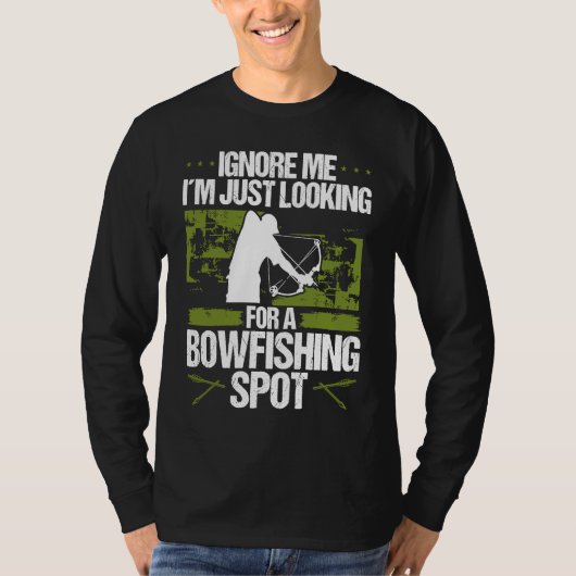 Bowfisher Fisherman Bowfishing Spot Archer Bowhunt T-Shirt (Vorderseite)