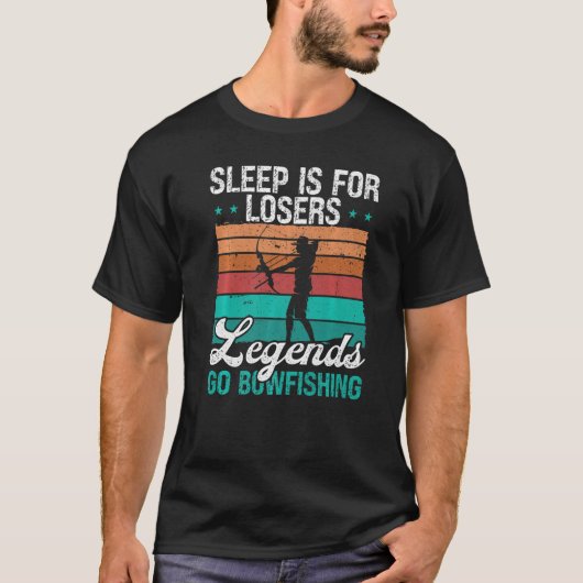 Bowfisher Sleep is for Losers Airboat Fisherman Bo T-Shirt (Vorderseite)