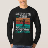 Bowfisher Sleep is for Losers Airboat Fisherman Bo T-Shirt (Vorderseite)