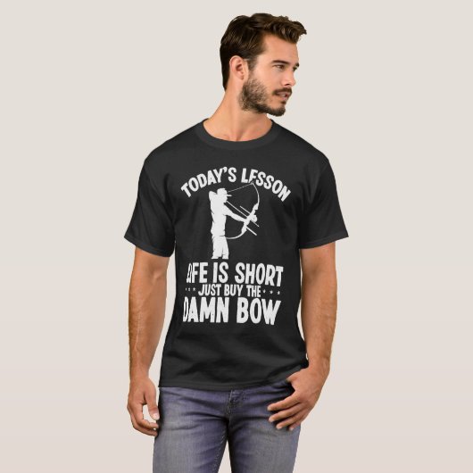Bowfishing Buy a Bow Bowfisher Bowhunter Fisherman T-Shirt (Vorne ganz)