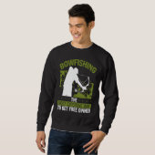 Bowfishing Free Dinner Bowhunter Fisherman Bowfish Sweatshirt (Vorne ganz)