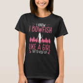 Bowfishing like a Girl Women Airboat Fisherman Bow T-Shirt (Vorderseite)