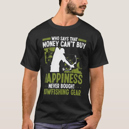Bowfishing Money buys Happiness Airboat Bowhunter T-Shirt (Vorderseite)