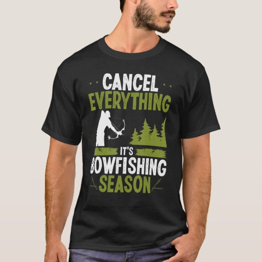 Bowfishing Season Airboat Fisherman Bow Hunter Bow T-Shirt (Vorderseite)