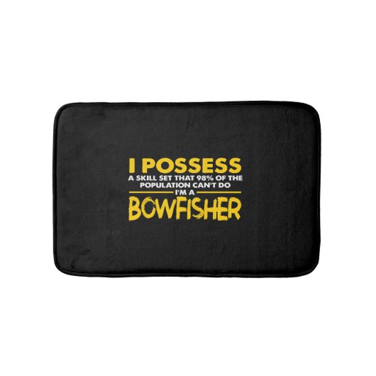 Bowfishing Skill Set Bowfisher Bowfisher Geschenk Badematte (Vorderseite)