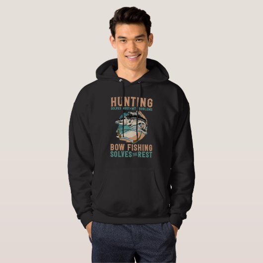 Bowfishing Solves My Problem Hunting Bowfishing Hoodie (Vorne ganz)