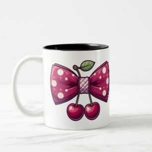 Bowhaarkirsche Weibliche FruchtbänderUmarmung Zweifarbige Tasse