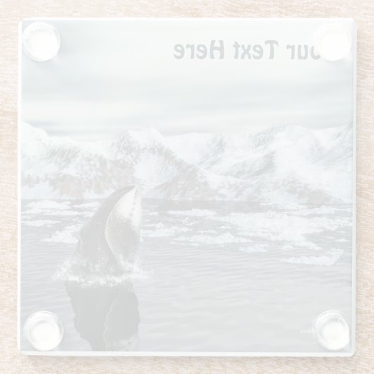 Bowhead Whale Glasuntersetzer (Rückseite)