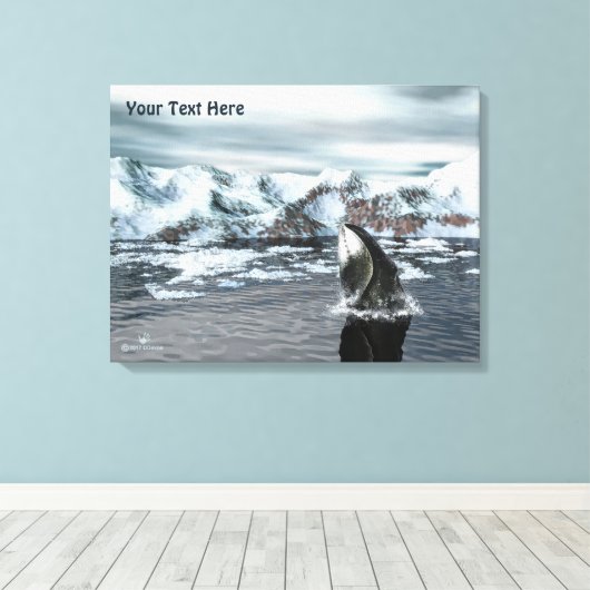 Bowhead Whale Leinwanddruck (Insitu (Holzboden))