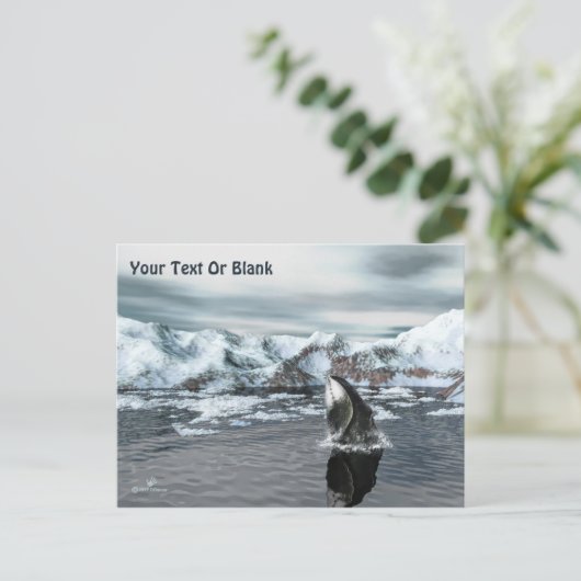 Bowhead Whale Postkarte (Stehend Vorderseite)