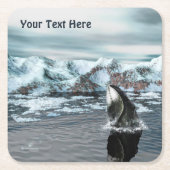 Bowhead Whale Rechteckiger Pappuntersetzer (Vorderseite)