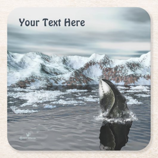 Bowhead Whale Rechteckiger Pappuntersetzer (Vorderseite)