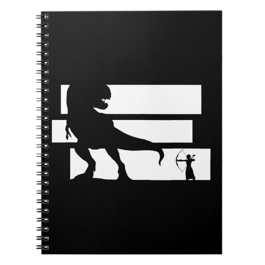Bowhunting Dinosaurier Fantasy Archery Notizblock (Vorderseite)