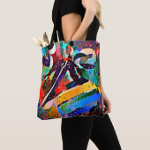 Bowie and Prince Rock out in Space Tote Bag Tasche (Von Nahem)