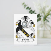 Bowie Familienwappen Postkarte (Stehend Vorderseite)