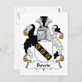 Bowie Familienwappen Postkarte (Vorne/Hinten)