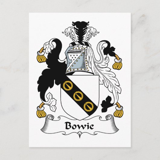 Bowie Familienwappen Postkarte (Vorderseite)