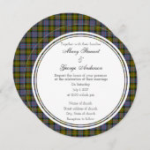 Bowie Scottish Wedding Round Einladung (Vorne/Hinten)