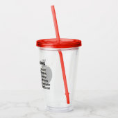 Bowing Skeleton Krass Tech Wertschätzung Acryltrinkbecher (Links)