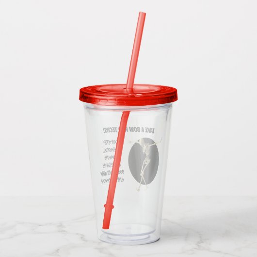 Bowing Skeleton Krass Tech Wertschätzung Acryltrinkbecher (Rückseite)