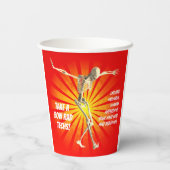 Bowing Skeleton Krass Tech Wertschätzung Pappbecher (Rückseite)