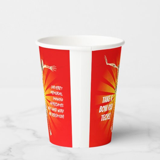 Bowing Skeleton Krass Tech Wertschätzung Pappbecher (Rechts)