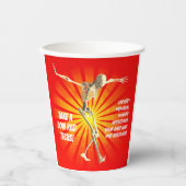 Bowing Skeleton Krass Tech Wertschätzung Pappbecher (Vorderseite)