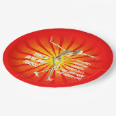 Bowing Skeleton Krass Tech Wertschätzung Pappteller (Schrägansicht)