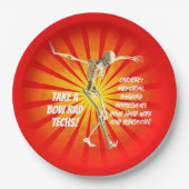 Bowing Skeleton Krass Tech Wertschätzung Pappteller (Vorderseite)