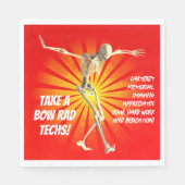 Bowing Skeleton Krass Tech Wertschätzung Serviette (Vorderseite)