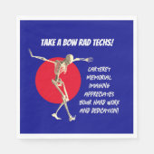 Bowing Skeleton Krass Tech Wertschätzung Serviette (Vorderseite)