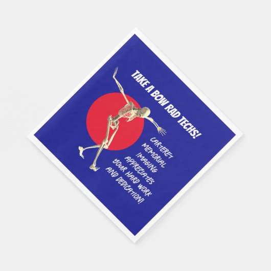 Bowing Skeleton Krass Tech Wertschätzung Serviette (Ecke)