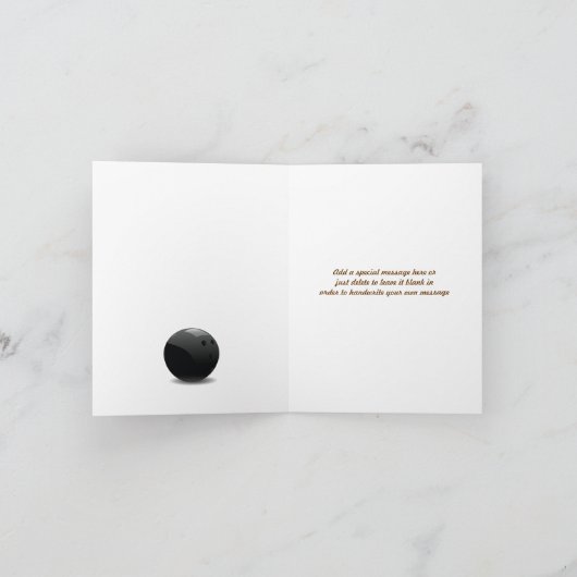 Bowl a Strike Danke Karte (Innenseite)