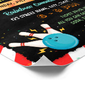 Bowl-a-thon Fundraiser Flyer Plakatvorlage Poster (Ecke)